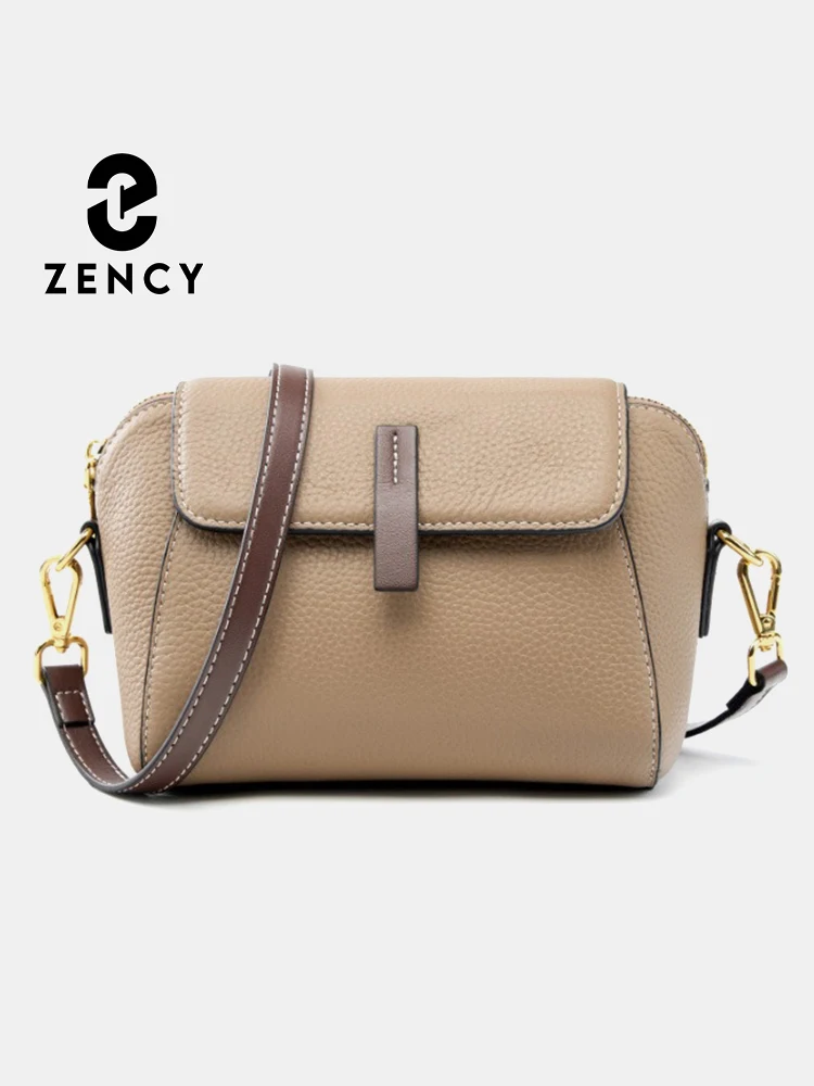 

Zency High End Shoulder Bag Genuine Leather Crossbody Women Handbags Designer Luxury Many Pockets Brands Satchels 2025 Winter