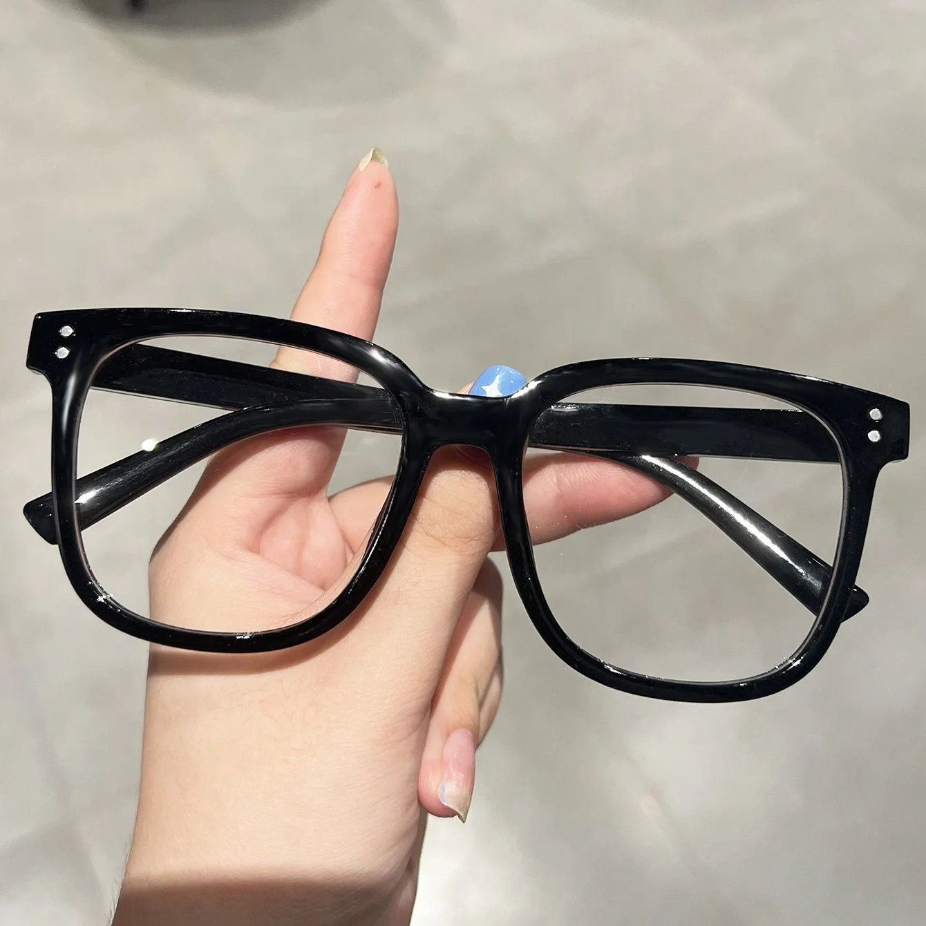 1 قطعة نظارات عادية للجنسين نمط جديد خمر إطار كبير برشام تصميم شخصية متعددة الاستخدامات عادية مريحة رؤية واقية f #2