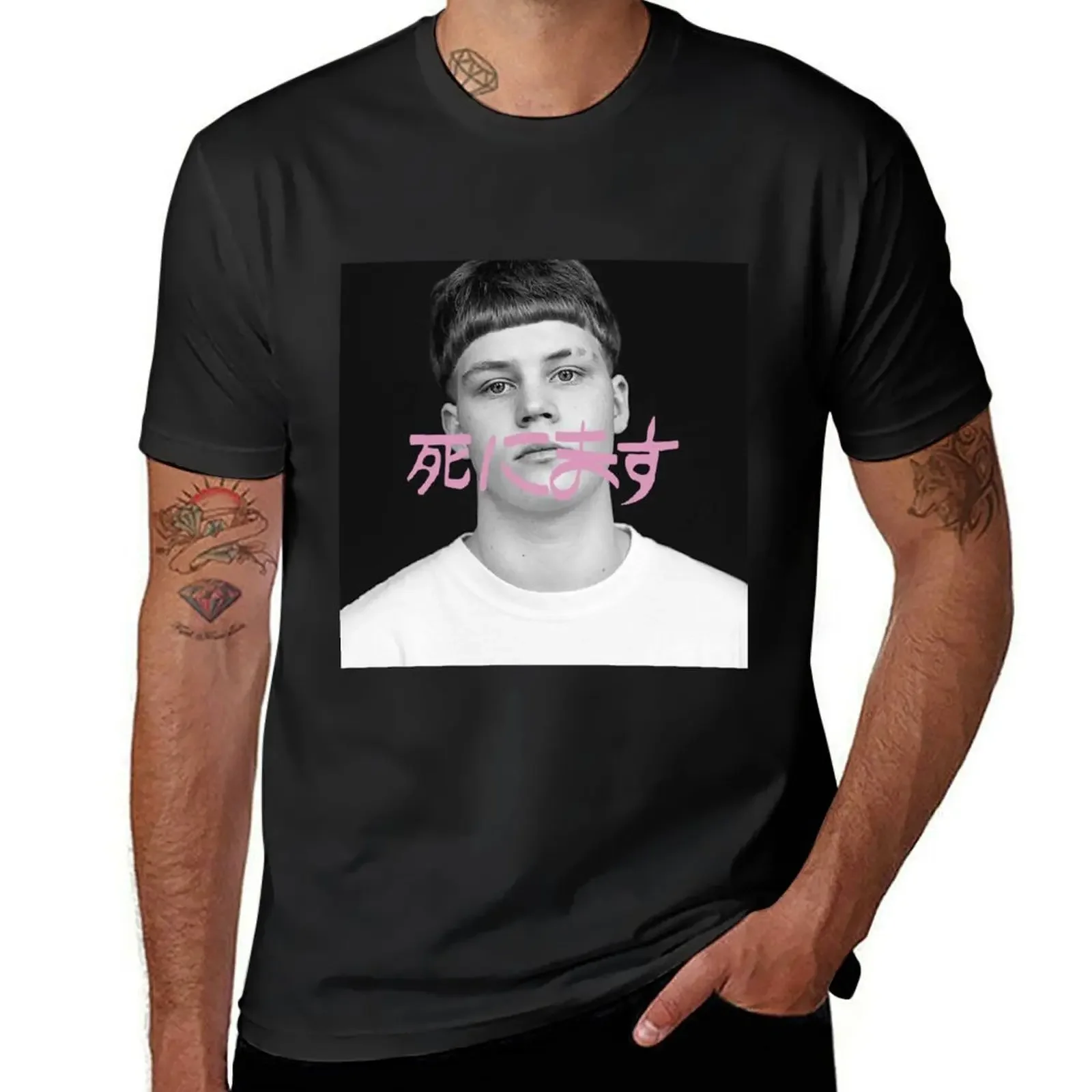 

Yung Lean sad handwritten japanese T-Shirt plus size clothes customs custom shirt oversized mens clothes