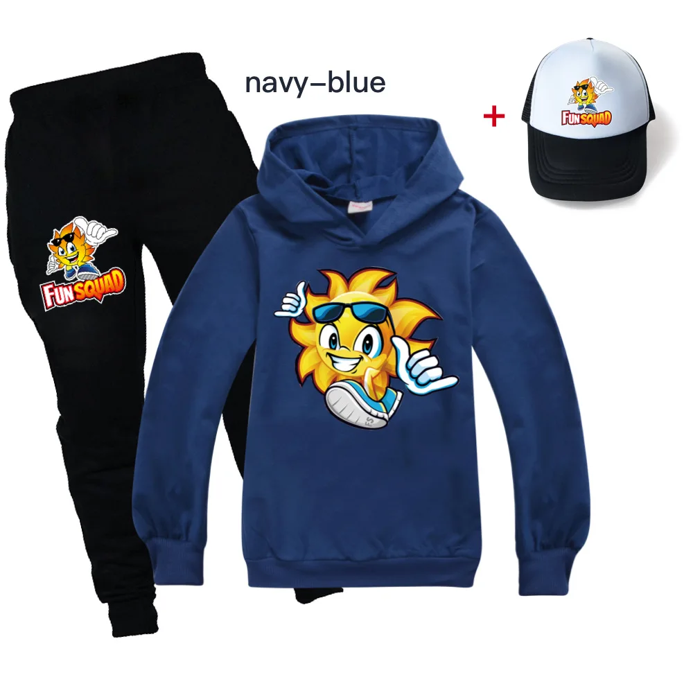 

Fashion Kids Fun Squad Gaming Teens Fall Clothes Children's Clothing Sets Boys Girl Clothes Hoodies Sweatshirt+Pants +cap Suit