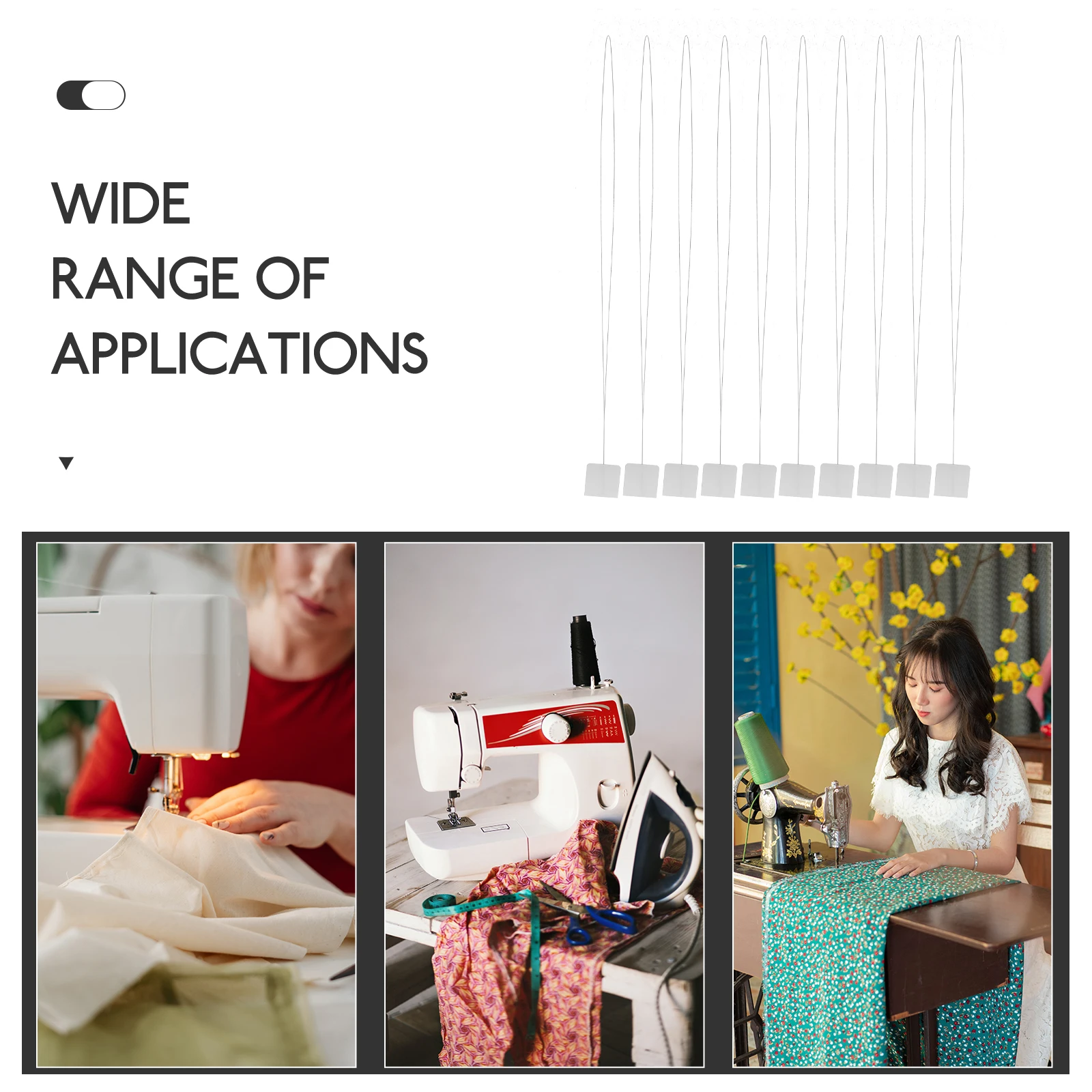 20 قطعة سلك طويل الصلب إبرة خيوط الموضوع مجتذب للخياطة التطريز الغزل خيوط أداة الاكسسوارات الحرفية