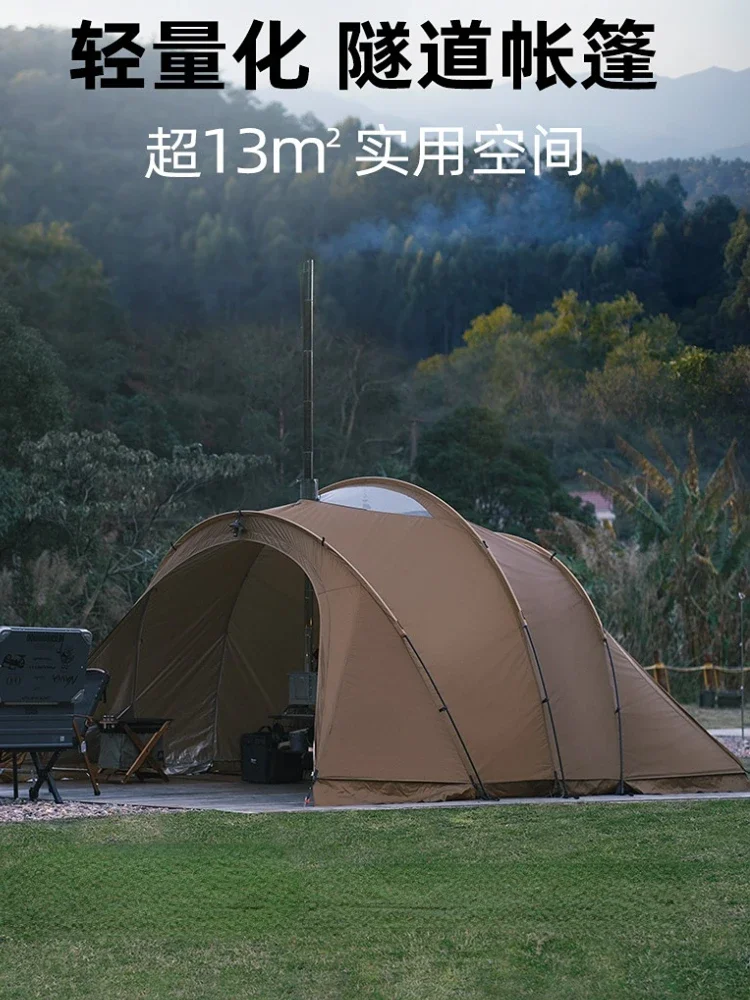 Sanfeng out Sanfeng Tent Outdoor Camping Equipment Large Space Four Seasons Canopy Camping Rain-Proof Thickened