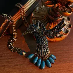 Fashion classic animal hummingbird vintage necklace earrings