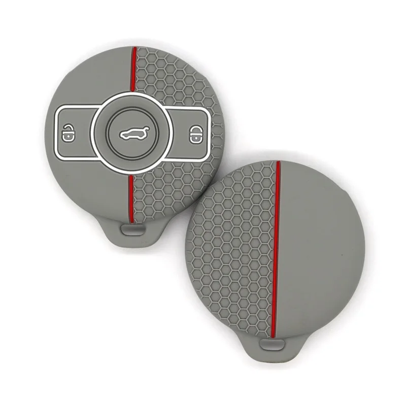 Suitable for the new Mercedes-Benz Smart Elf No. 1 car key cover, football cartoon doll pattern soft rubber cover