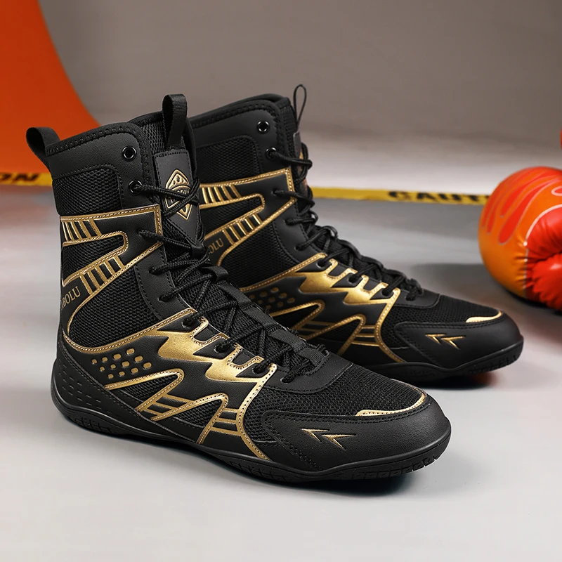 

Обувь для борьбы, нескользящая, удобная, для соревнований, профессиональные дышащие кроссовки для бокса, мужские.