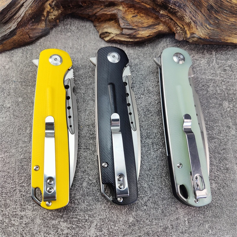 Eafengrow Sitivien ST131 Real D2 Blade G10/Micarta Flipper Utility Outdoor EDC Camping Hunting Pocket Folding Knife - view 6