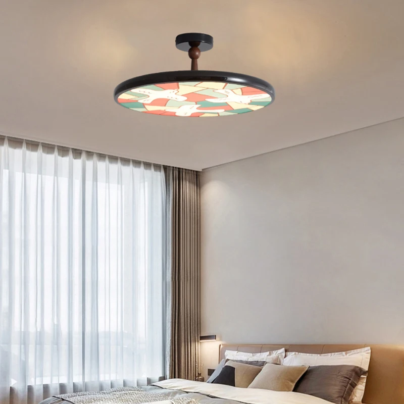 Kids Ceiling Lamp Art cartoon Colorful Acrylic LED round lamp Living Room Bedroom Restaurant cartoon Children's Room Decor Lamp