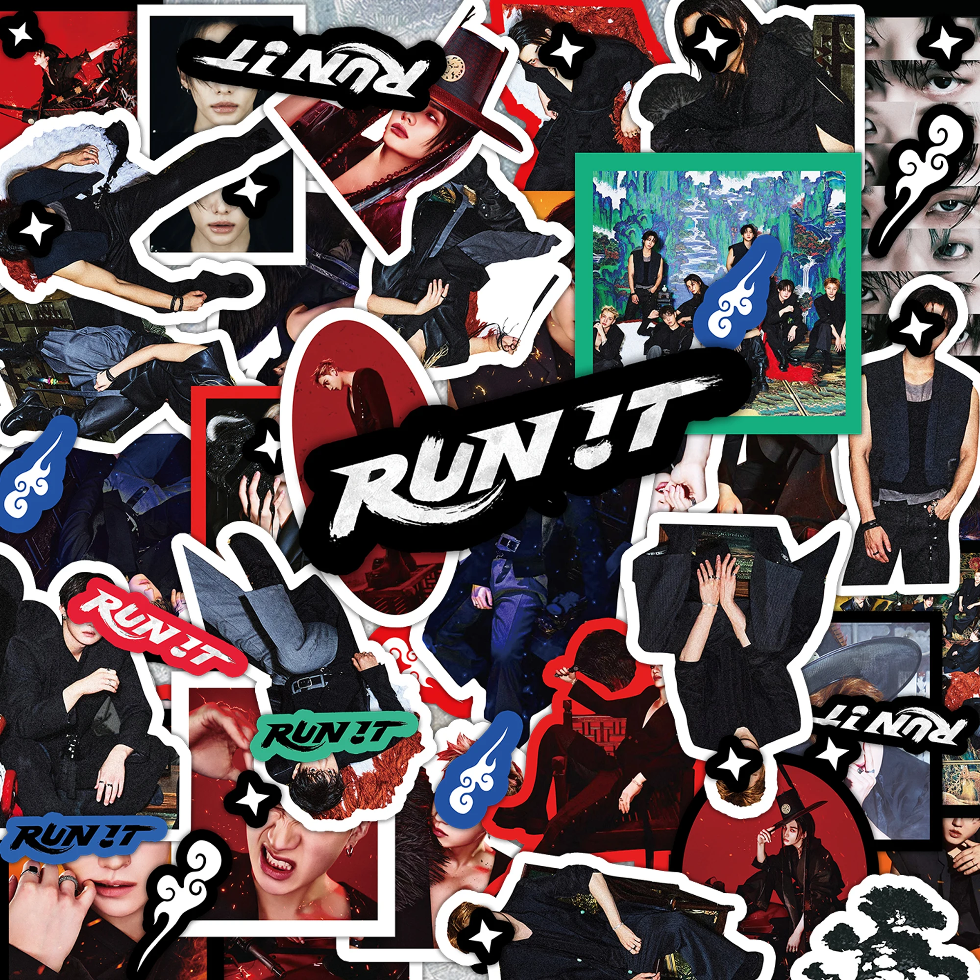 Sticker Sheet Set - 6 Sheets/Pack, Straykid Stickers, Run It
