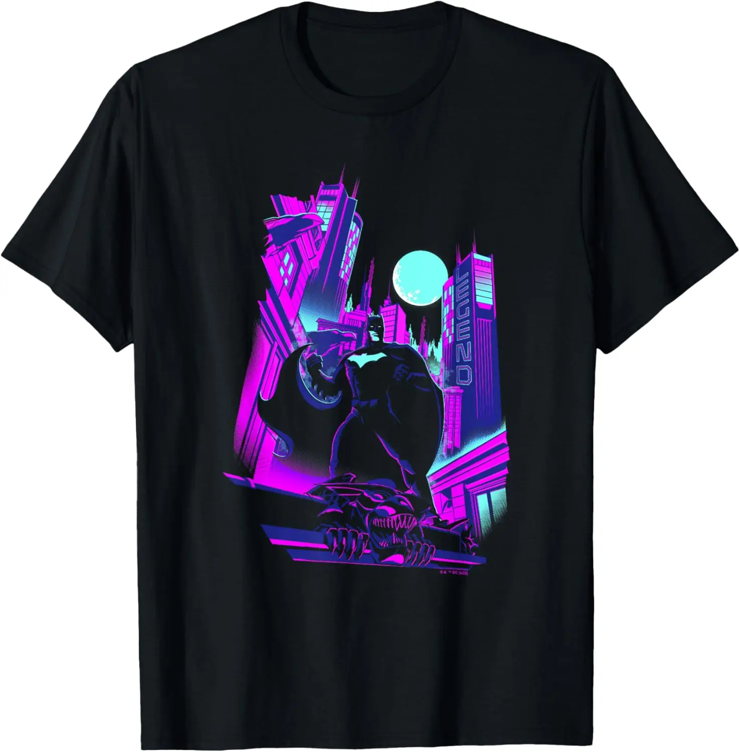 Batman Gotham City Legend Neon Poster T-Shirt