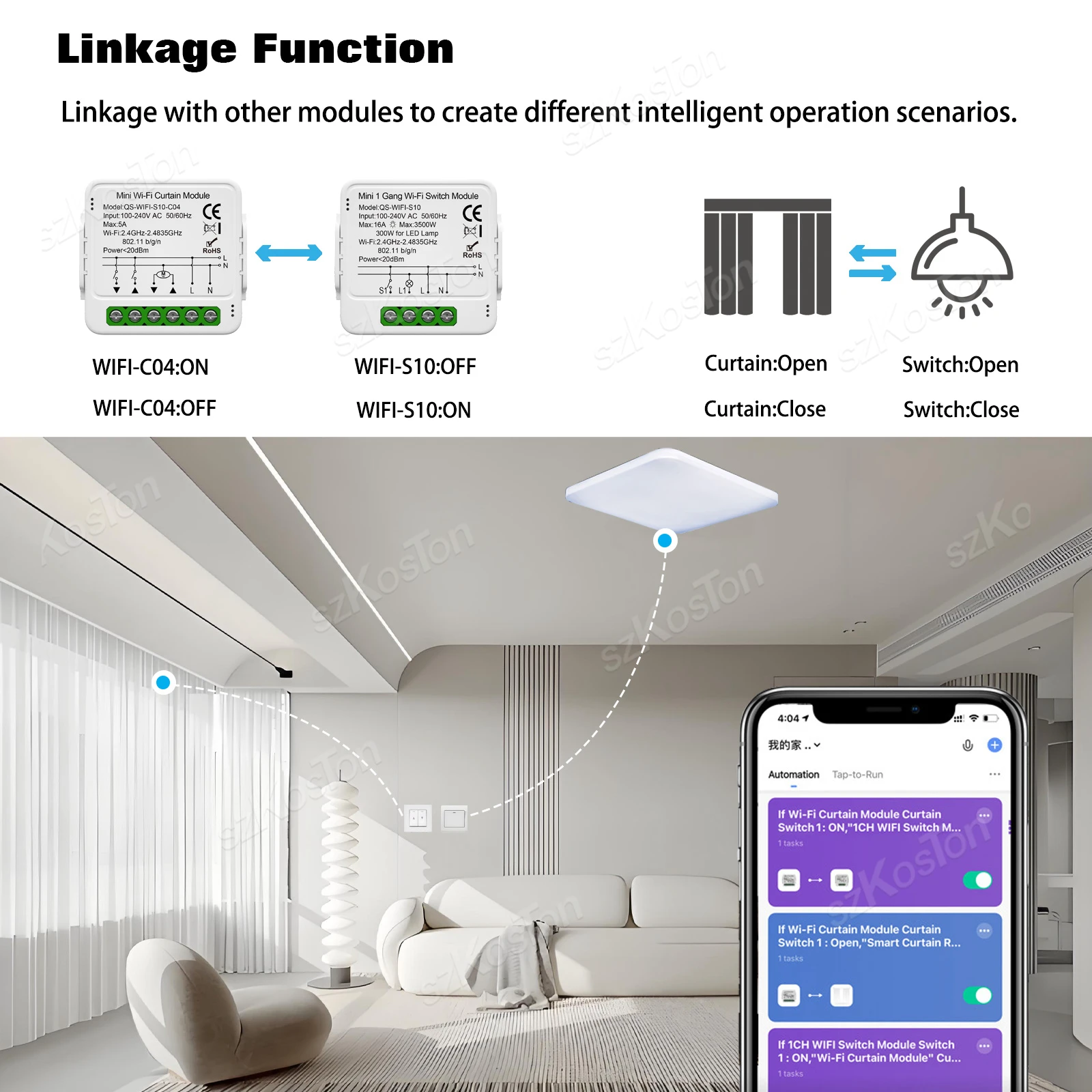 Módulo de interruptor de cortina inteligente Tuya WiFi Zigbee para persianas enrollables, Motor de persiana, Control por aplicación, funciona con Alexa, Google Home Smart Life