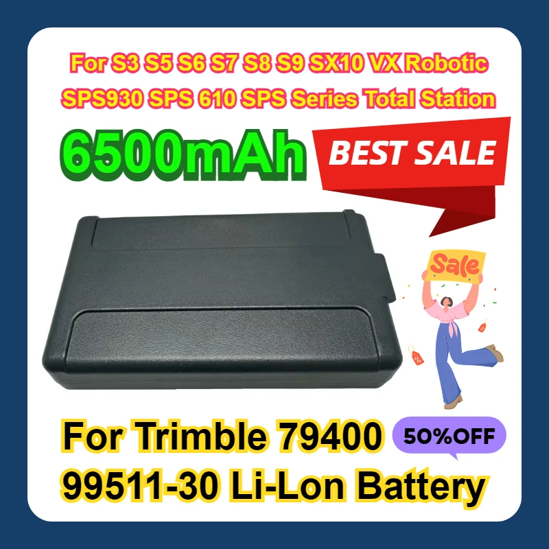 6500mAh For Trimble 79400 99511-30 Li-Lon Battery For S3 S5 S6 S7 S8 S9 SX10 VX Robotic SPS930 SPS 610 SPS Series Total Station