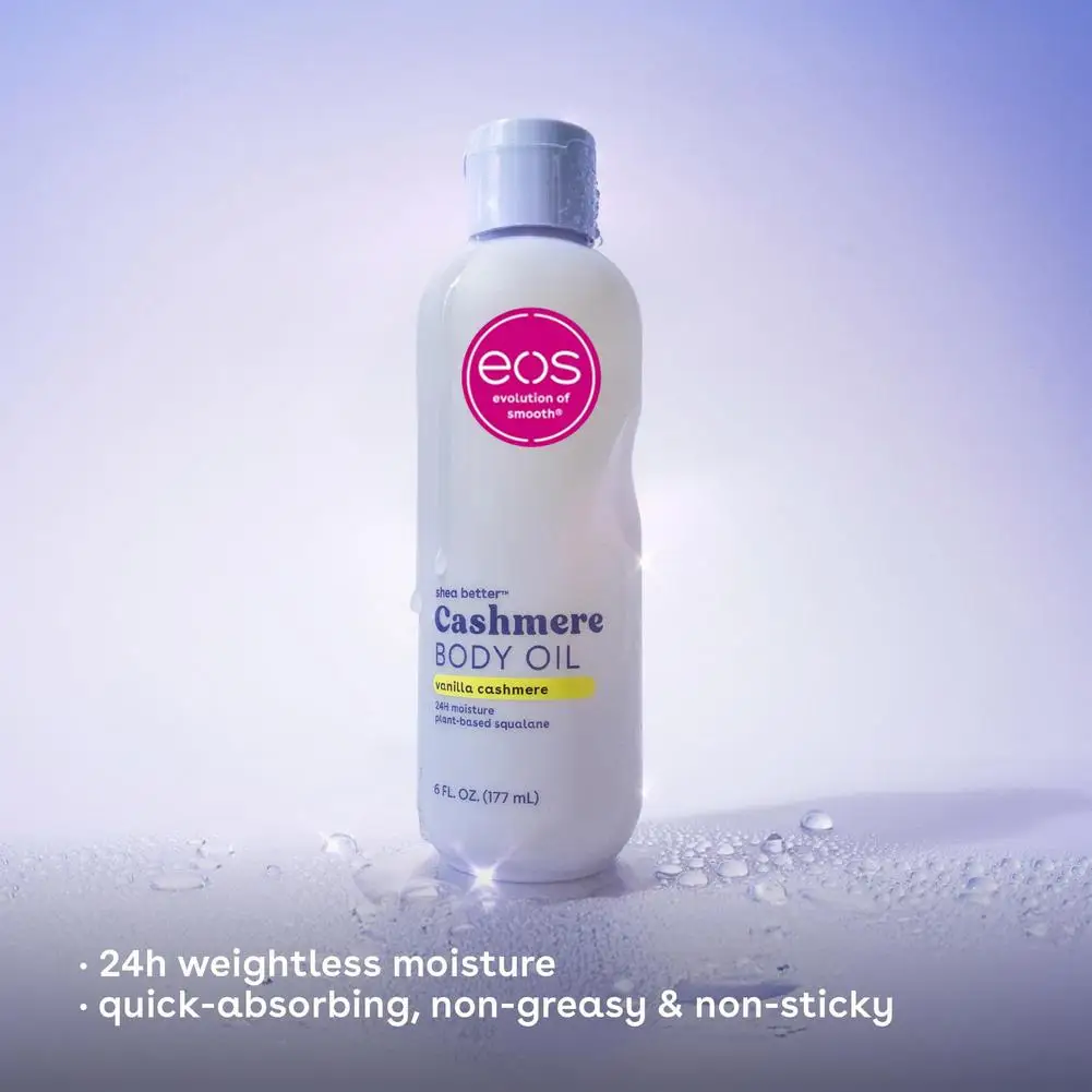 Vanilla Cashmere Hydrating Squalane Shea Oil For Dry Skin eos Shea Better Cashmere Body Oil 177ml Original Brand Body Care Oil