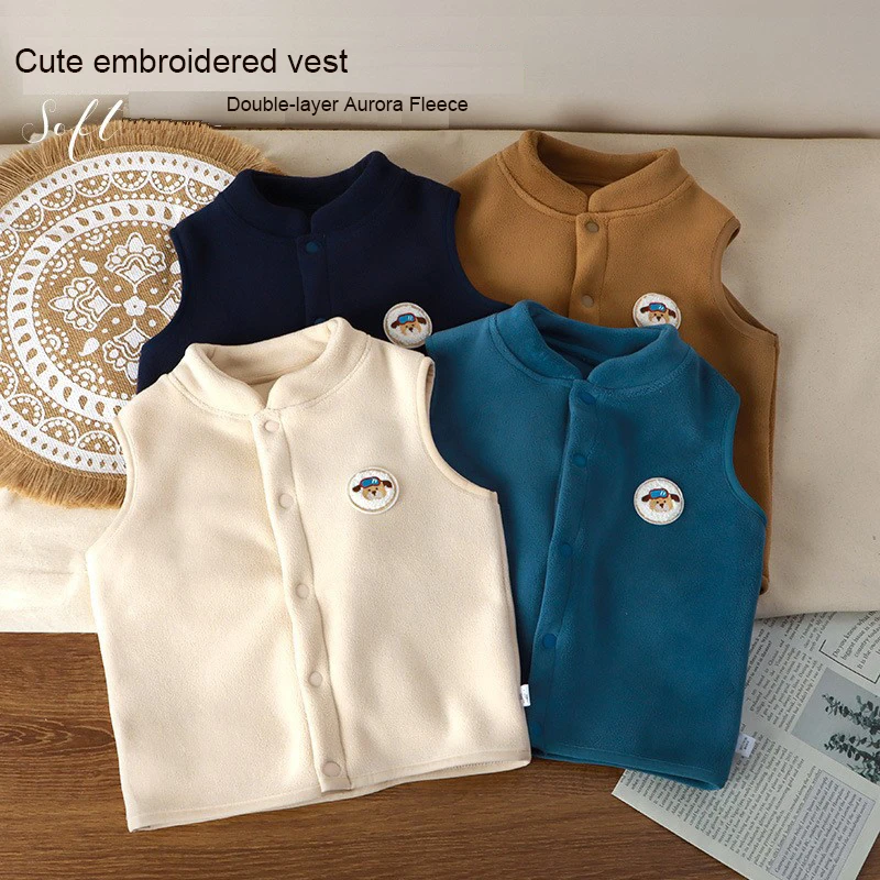 

Winter and Autumn Fleece Filled Children's Embroidery Jacket