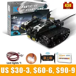 Technical APP Remote Control KAIYU K96128 Batmobile Tank Chain Vehicle Bricks Building Blocks Programming Toys For Boys Moc Gift