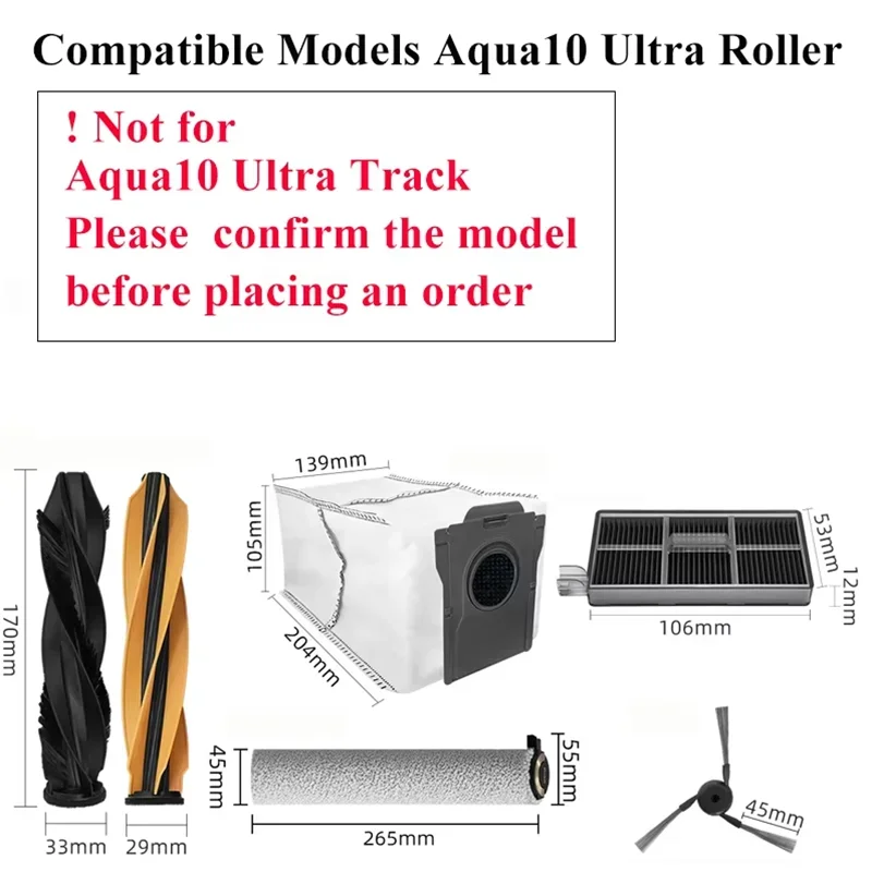 For MOVA Z60 Ultra Roller Complete/ Z60 Ultra Roller SA Roller Robot Vacuum Parts Main Side Brush Dust Bag Filter Roller