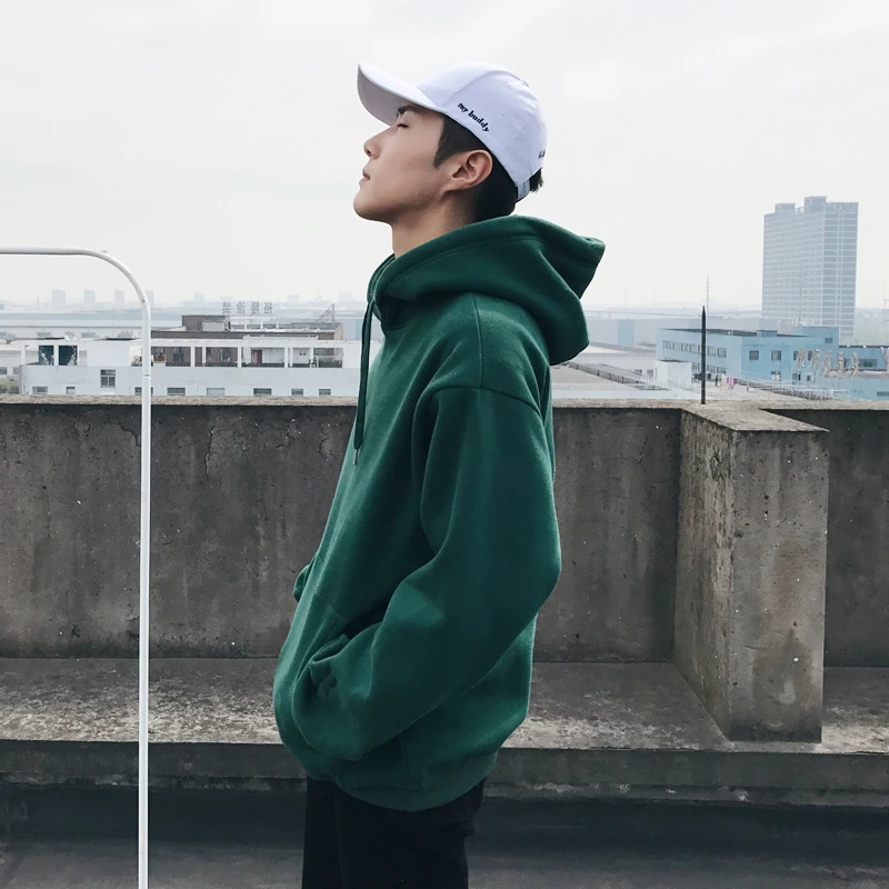 

MRCYC Men's Hoodie Sweatirt Embroidered Letter Full Zipper Hooded Jaet Street Sle Pure Color Sve Autumn Faionable