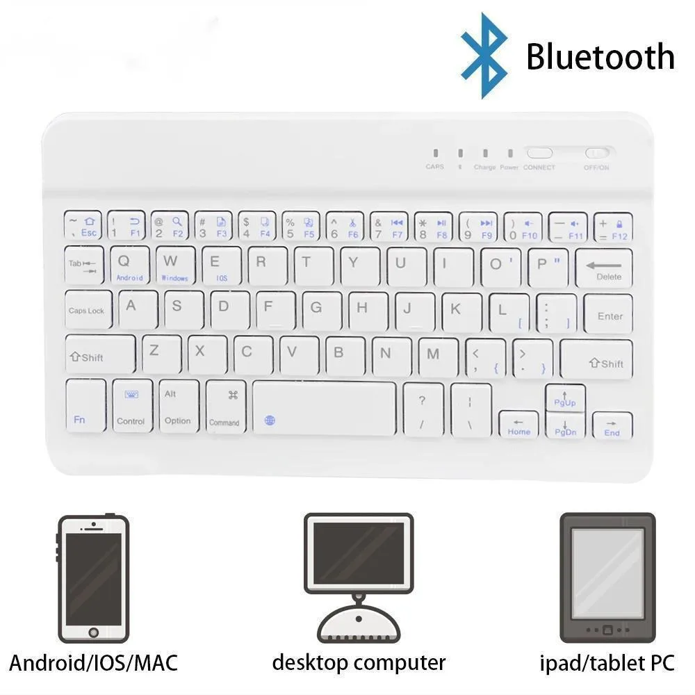 

Magnetic Bluetooth 3.0 Keyboard Wireless Ultra Thin Multimedia Mini 78 Keys Portable 7inch Keypad For IOS Android Phones Tablet