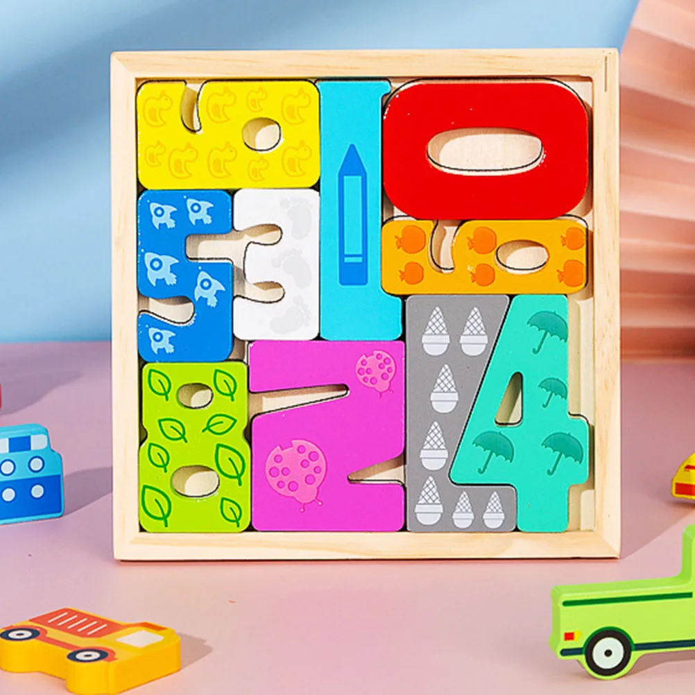 3D Puzzle For Kids Wooden Toddler Learning Wear-Resistant Interactive Puzzle Game Brain Development Kids Supply