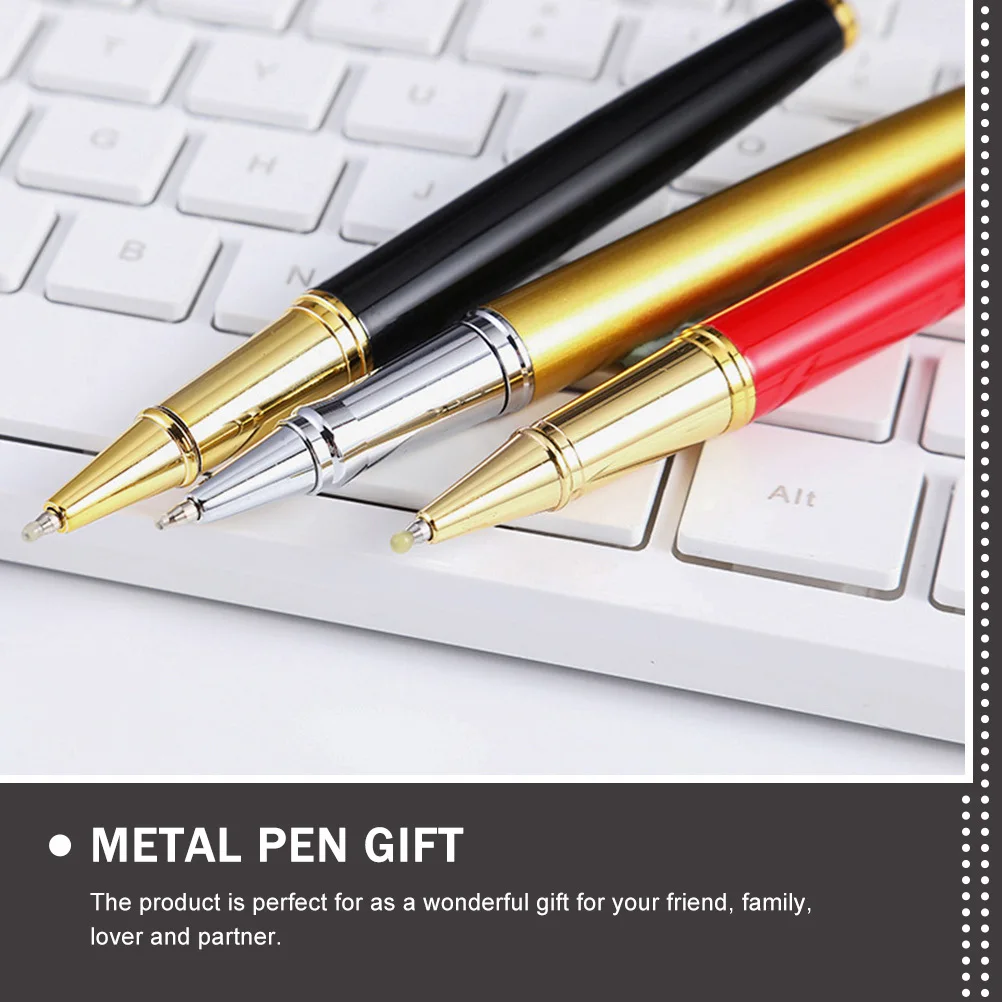 مجموعة واحدة من القلم المعدني هدية مساعد لطيف وصناعة متقنة رجل أعمال عصري مكتب قلم حبر اجتماع توقيع أسود