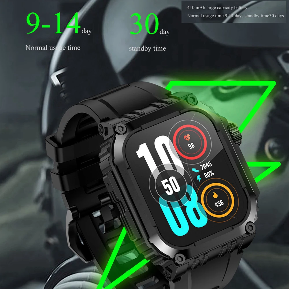 في الهواء الطلق IP68 مقاوم للماء Smartwatch الرياضة GPS الساعات الذكية الرجال النساء معدل ضربات القلب الصحة بلوتوث دعوة الساعات بطارية 410Mah