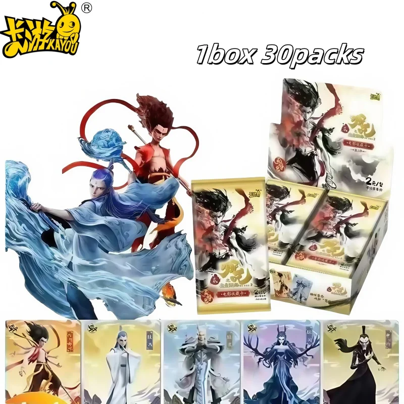 

Kayou оригинальные карты Nezha Devil Boy Conquers The Dragon King Movie Series Divine Flame Pack Коллекционные карты игрушки в подарок Лидер продаж