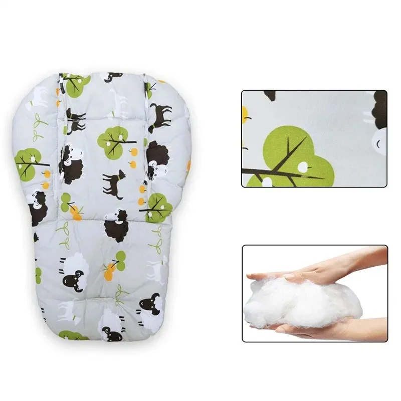 Baby Kids Highchair Cushion Pad Mat Booster Seats Cushion Pad Mat Feeding Chair Cushi on Pad Stroller Cushion Mat Cotton Fabric