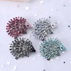 hot selling rhinestone hedgehog brooch creative animal simple clothing accessories