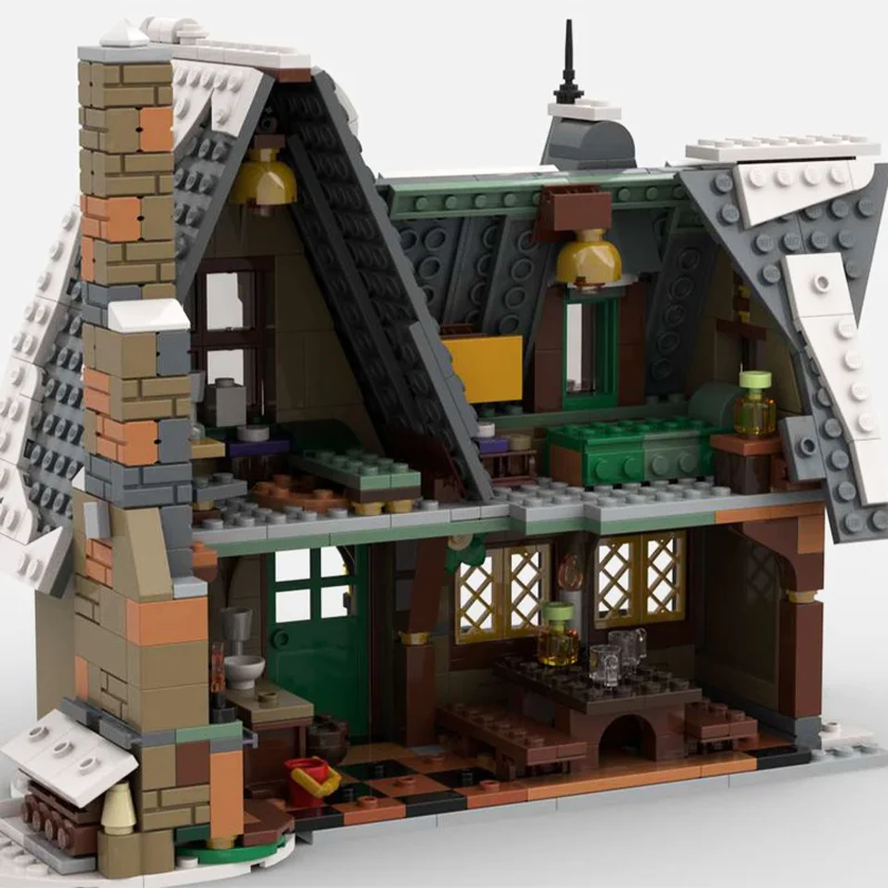 702pcsMOC Modular Building The Stuffed Stocking (a Winter Village Inn) Creative Street View Model Building Block Building Gift