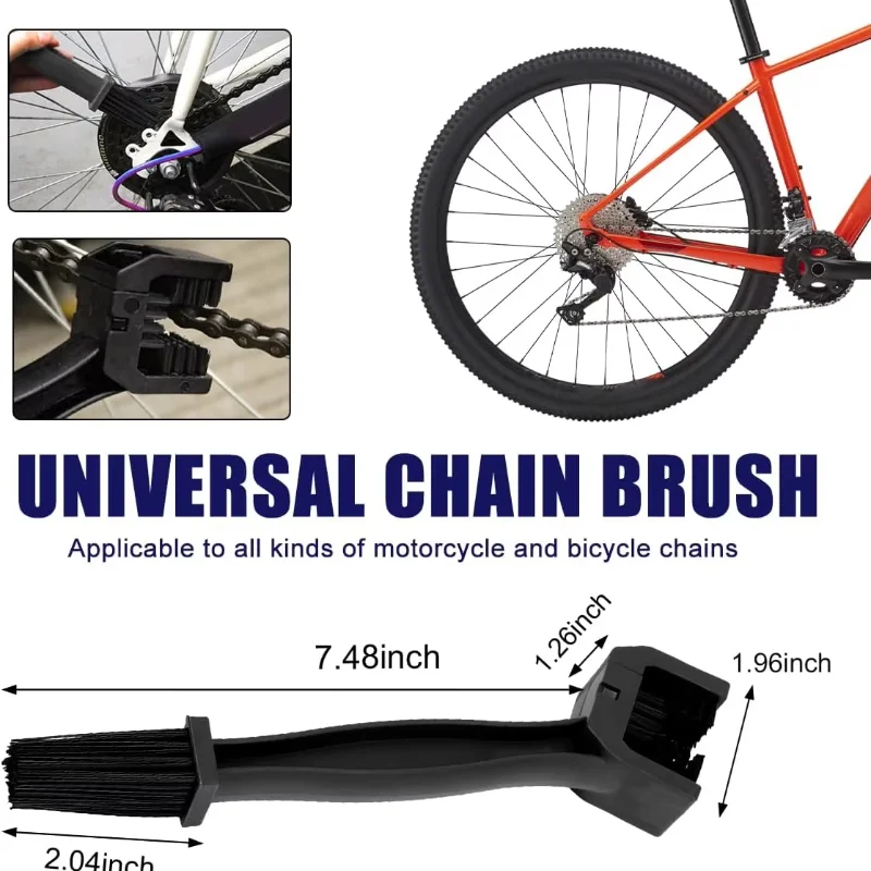 Portable Chain Cleaner Motorcycle Road Bike Chain Clean Brush Bicycle Clean Motorcycle Tools Chain Cleaner Maintenance Tool Port