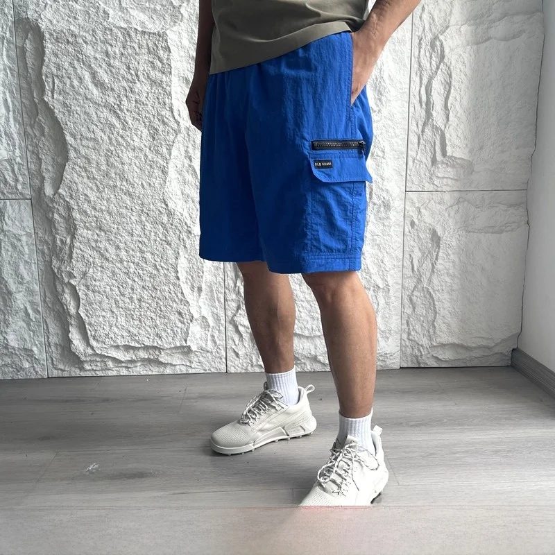 

Active Blue Lightweight Waterproof Me Elastic Waist Casual Workwear Multi-ket orts for Men Faionable Urban Sle Qui...