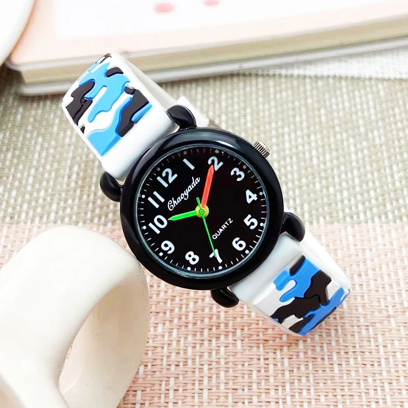 

New Children's Boys Girls' Military Camouflage Digital Quartz Watches Little Kids Babies Simple Samrt Cool Birthday Gifts Watch