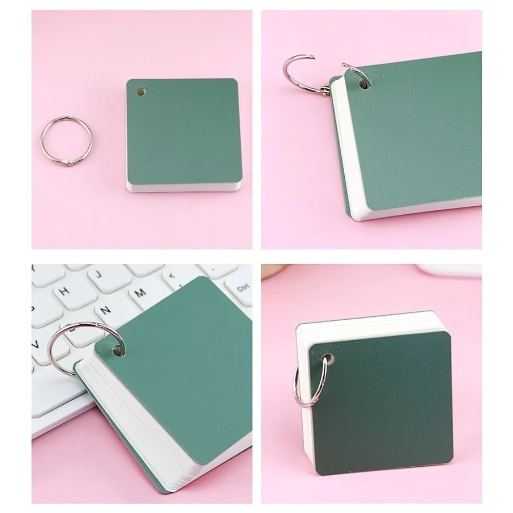 Portable Pocket Memo Pads with Ring 80 Sheets Blank Study Notepads Loose Leaf Loose Leaf Notepad for Memory Learning Studying