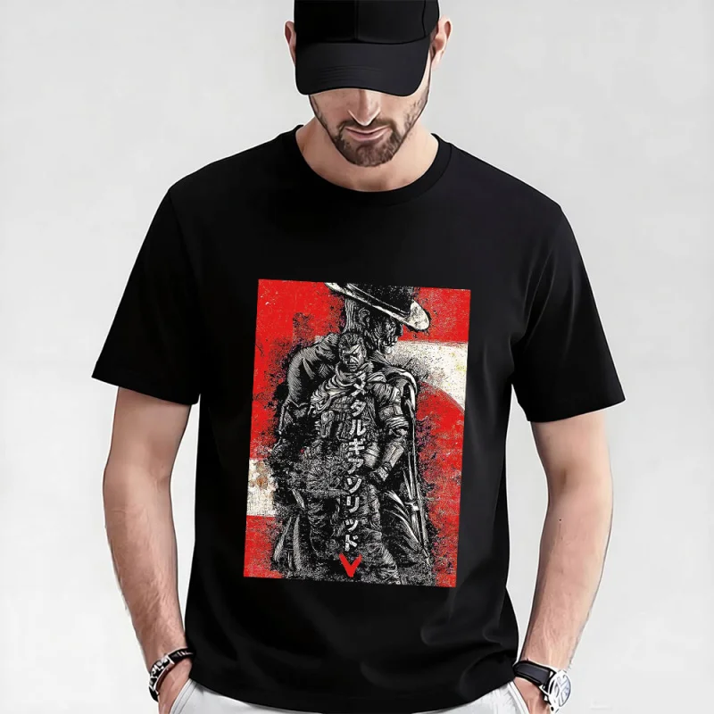 

Metal Gear Solid 0315 MGS gift t shirt for men Kojima Video game Graphic Clothes 100% cotton print tee All size tops S-6XL