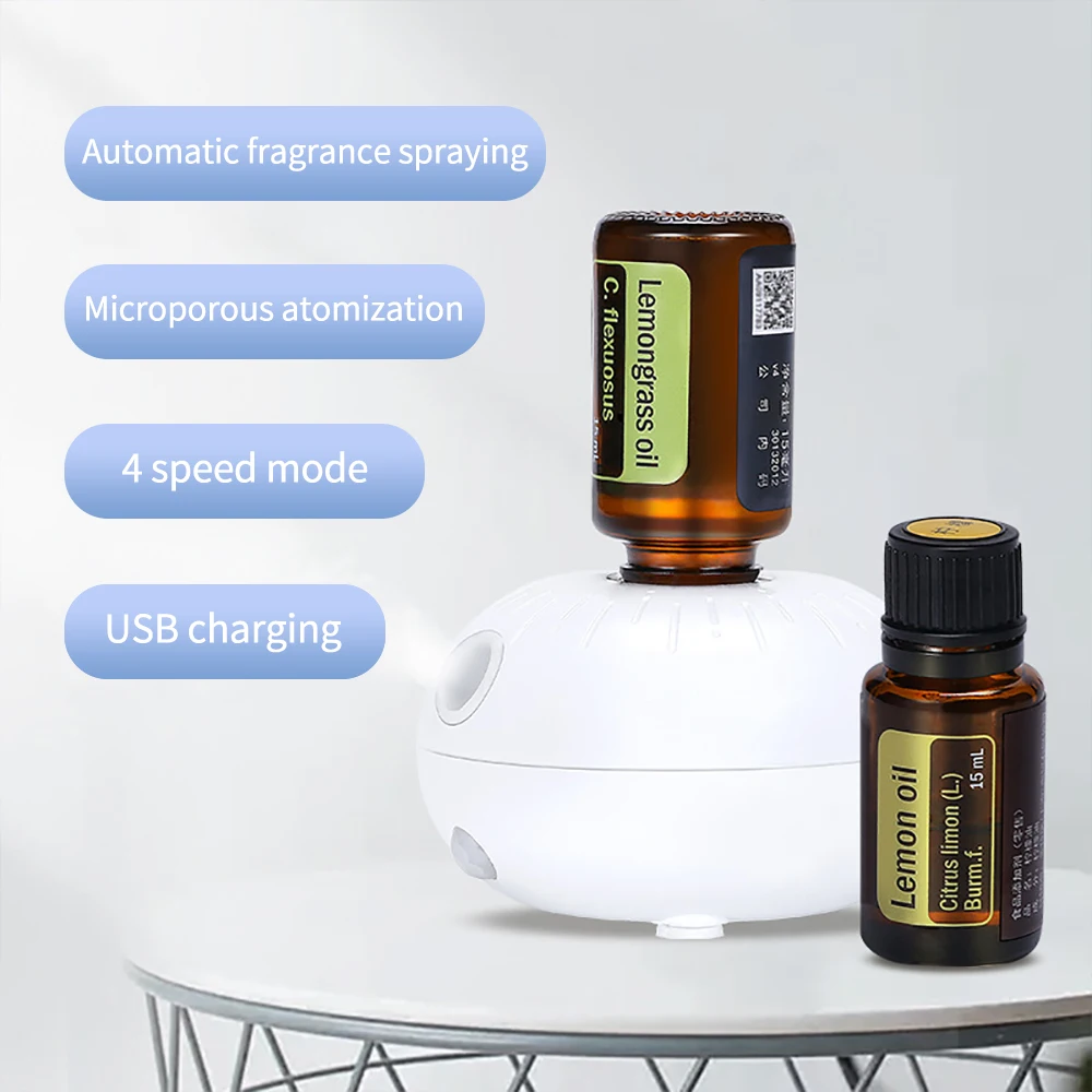 Mini Aromatherapy Diffuser Car Aroma Diffuser Portable Rechargeable Waterless Aromatherapy Diffuser (Essential Oil Not Included)