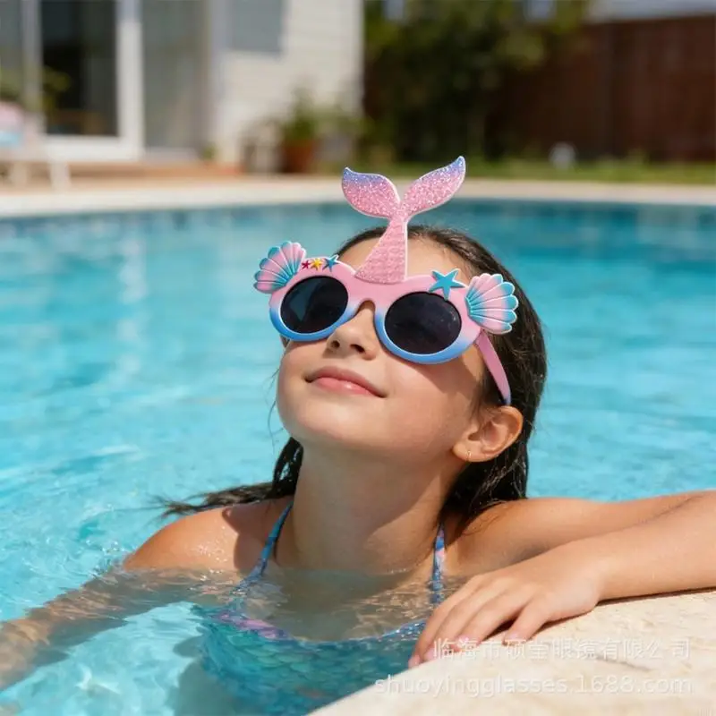   Popular Sea Maiden Tail Frame Sunglasses Eyewear For Costume Parties Beach Event