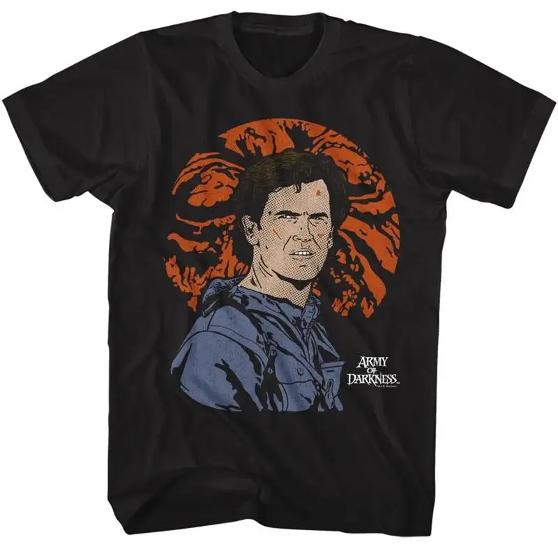 Army Of Darkness Movie Adult T Shirt BAD MOON Ash Williams New Official Black