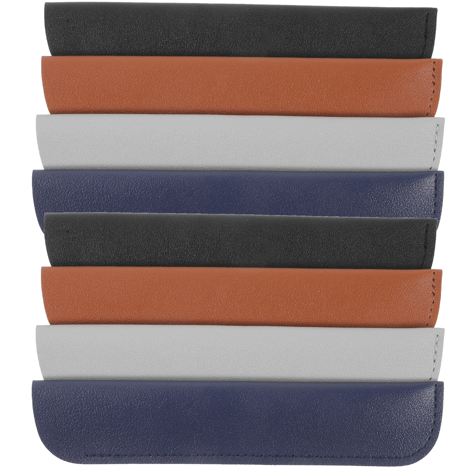 12pcs Brown Gray Dark Blue Pen Case Fountain Pen Holder Single Sleeve Holder Elastic Band GiftReusable