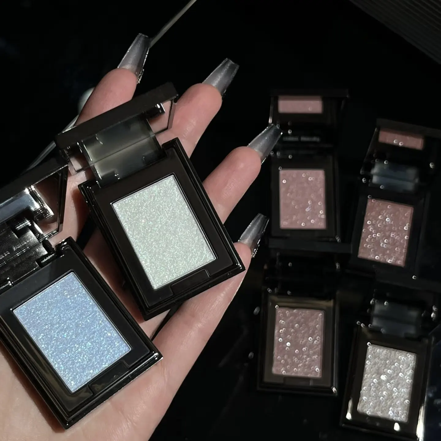 Red Chamber Monochrome Eyeshadow RC Matte Powder Multi-Use Crystal Shimmer Smoky Sparkling Smooth Silky Texture Easy Blend