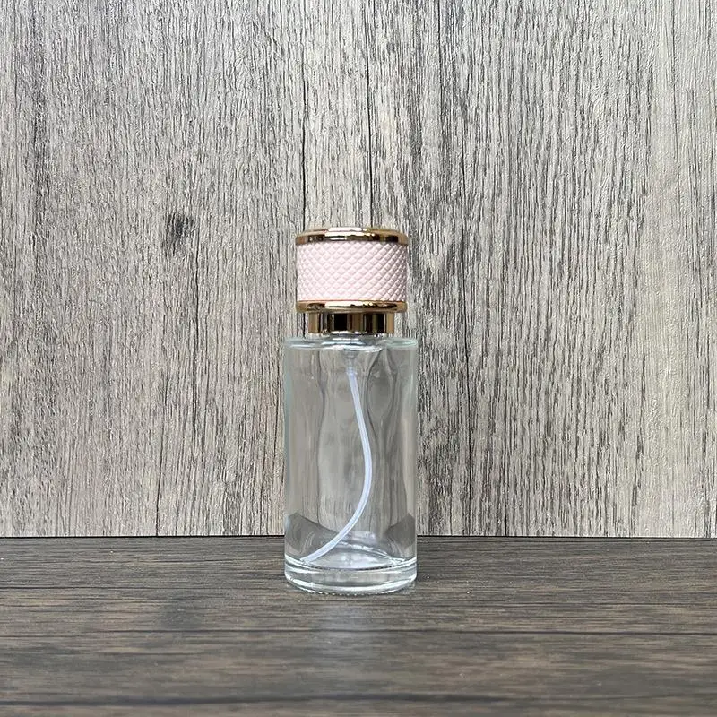 20ml Leere Glas-Parfümflasche mit Schraubverschluss aus Leder, Feiner Nebel Duftspray Zerstäuber Behälter – Detail 9
