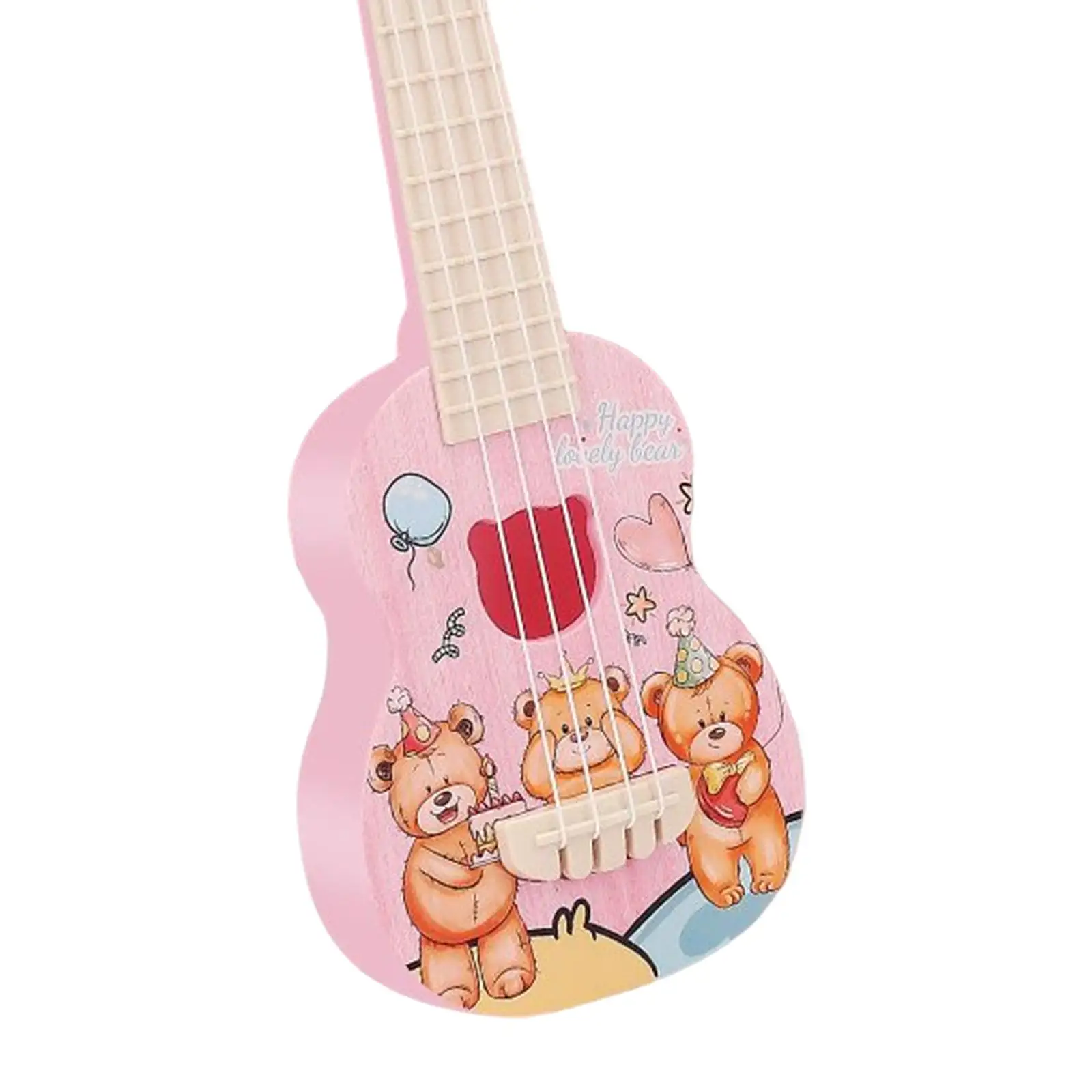 Professional Ukulele Guitar Toy Skill Improving Portable Early Educational 4 Strings Small Guitar for Boys Girls Birthday Gifts