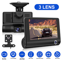 XGODY 4'' 1080P Full HD Car Dash Cam 3 Camera Recorder G-Sensor Car Night Vision DVR