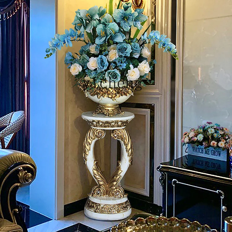 

ZYA floor-to-ceiling large vase simulation flower art set, living room decoration ornament, home jewelry