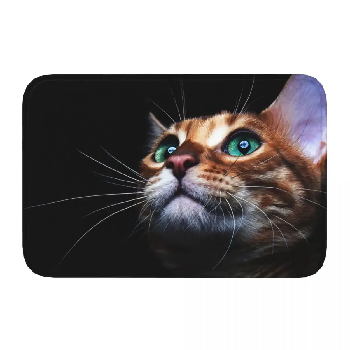 Cat Cute Kawaii Animal Animals Bath Mat Eyes Rug Home Doormat Living Room Carpet Entrance Door