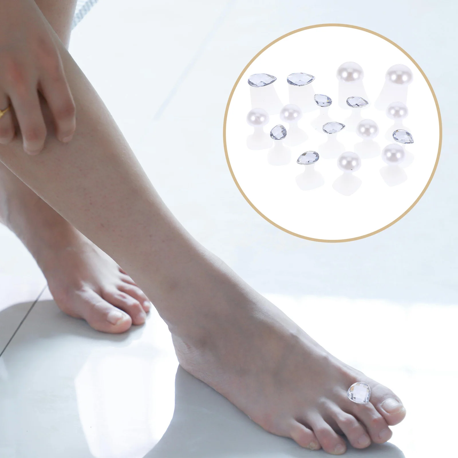 

2 set 2 Sets Nail Art Separators Silicone Spacers For Pedicures Soft Foot Care Tools Toe Spreaders Nail Polish Accessories Toe