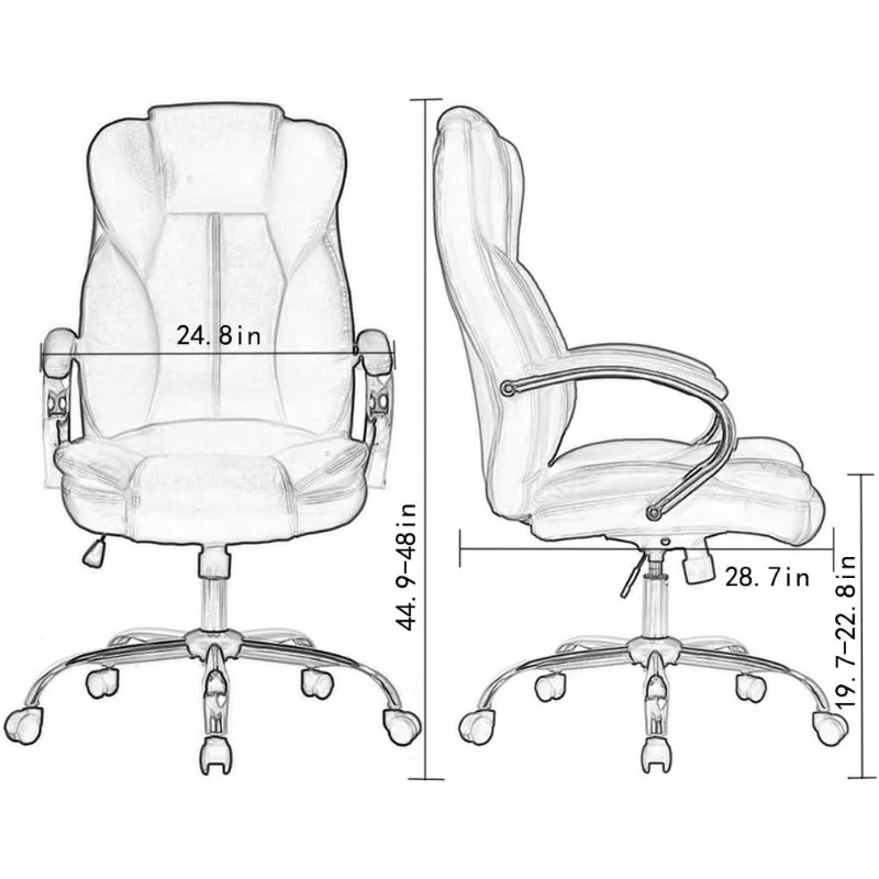 Ergonomic Office Chair Cheap Desk Chair PU Leather Computer Chair Executive Adjustable High Back PU Leather Task Rolling Swivel