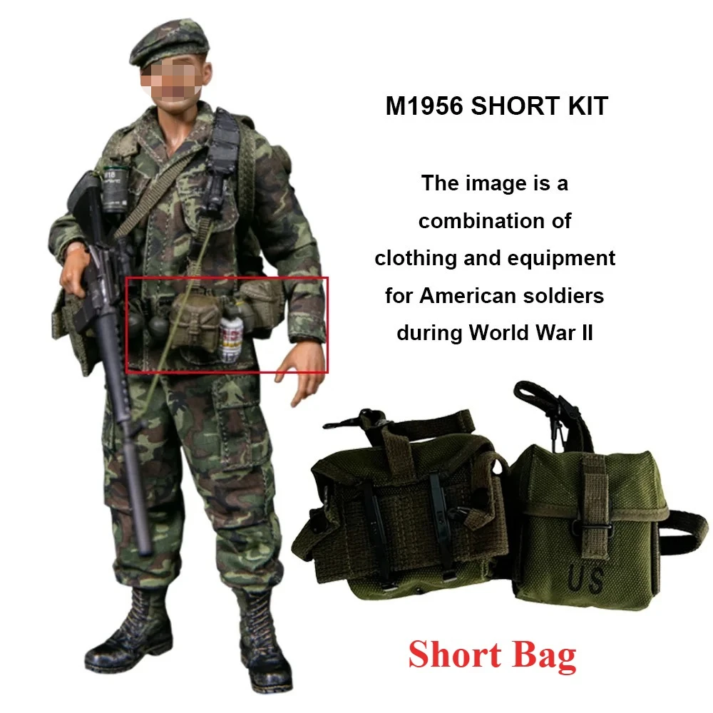 1PC US Style Retro M16A1 Short Bag M1956 Universal Equipment Vintage Replica Waist Bag Canvas Magazine Pouch