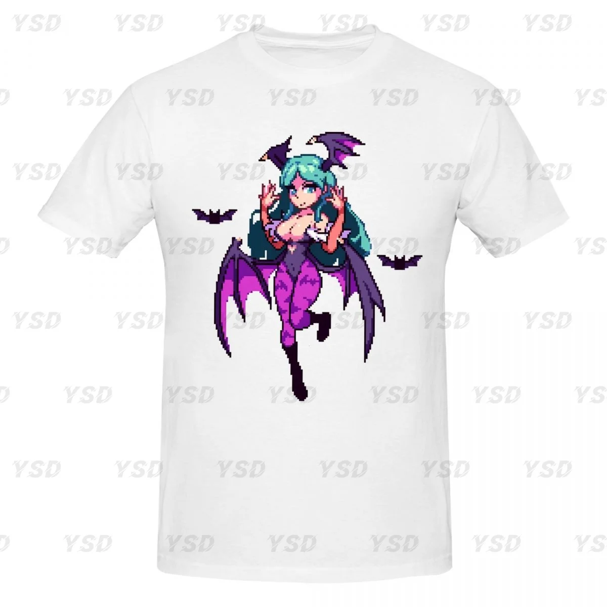 Morrigan Aensland Darkstalkers Men's tight fitting sports Cotton T-shirt,cosy,Oversized Tee shirt