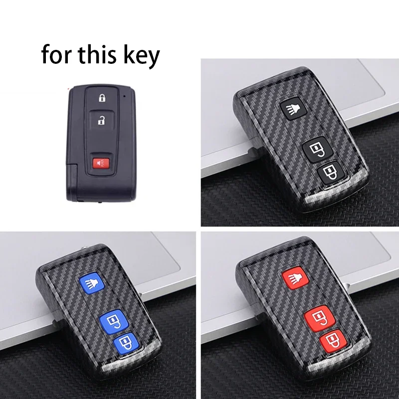 

Car Key Fob Cover Case Shell Set for TOYOTA Corolla Verso 2004 2006 2007 Prius Gen 20 2005 2008 Remote Key Accessories