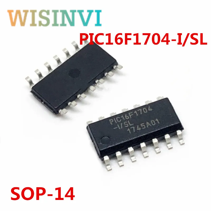 

5pcs/lot PIC16F1704-I/SL PIC16F1704 16F1704 SOP14 IC MCU 8BIT 4K FLASH 14SOIC