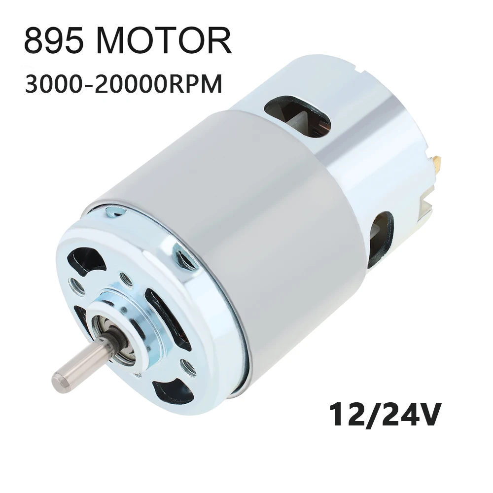 

RS895 DC Motor 12-24V 3000-20000RPM High-speed Large Torque Motors Ball Bearing Fan for DIY Model Car Small Drill Motor Tools